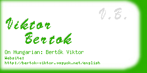 viktor bertok business card